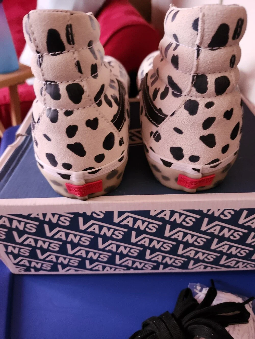 Vans Men's High-Top Dalmatian Spot Sneakers - White & Black
